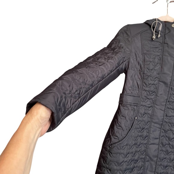 Novelti Quilted Navy Hooded Jacket-Size XS-NWT-Water Repellant-Thin-Lightweight - Picture 3 of 14